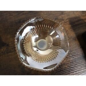 Carnival Glass Marigold Three Footed Candy Dish